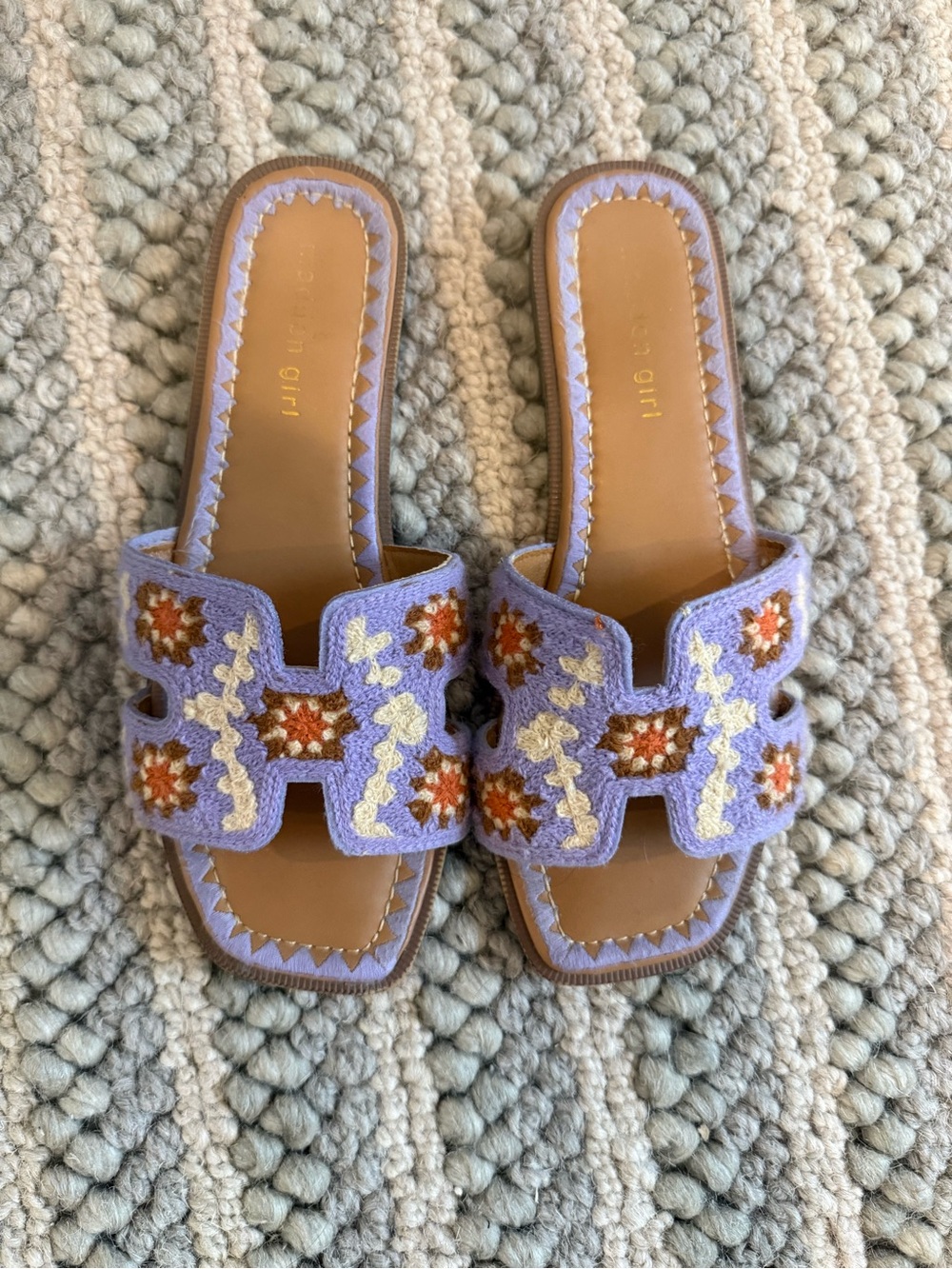Madden Girl Lavender Crochet Sandals